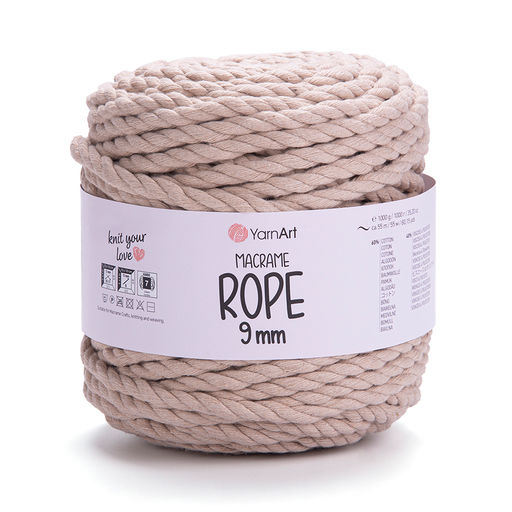 Цена за 1 мотков пряжи MACRAME ROPE 9mm