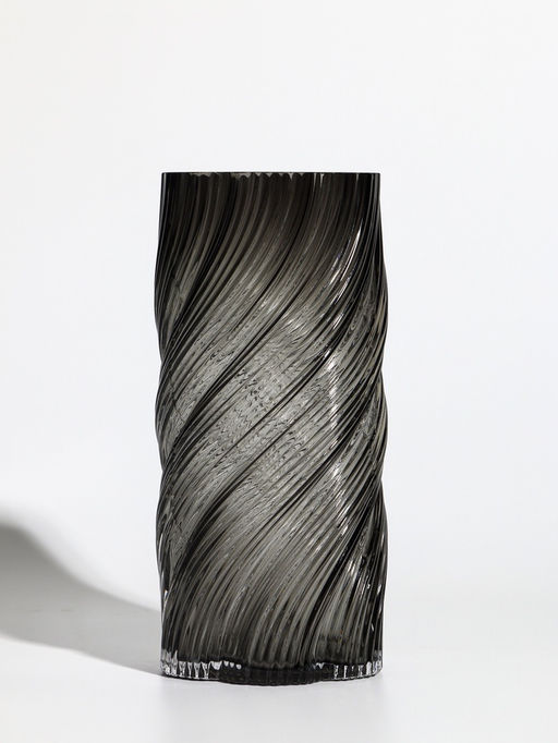 Ваза «Бриджит», 24×11 см, стекло, серая