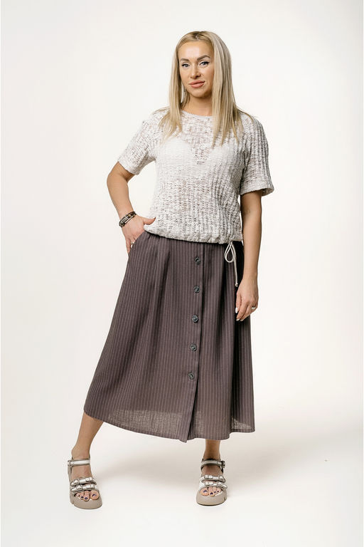 удлиняет женскую фигуру, 70% лен, 30% вискоза, ЮБКА - Новый лен фото 3
