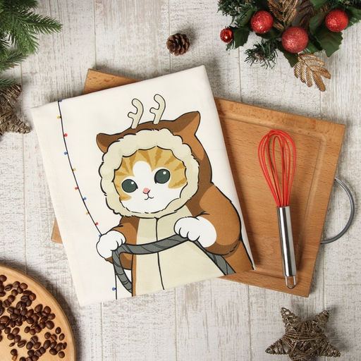 Набор подарочный новогодний Этель. Помурчим в новом году: полотенце 40?70 см, венчик кухонный