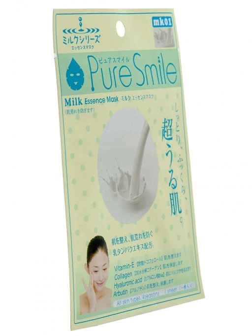 Маска для лица SunSmile PureSmile N00X Milky Lotion Aloe Essense Mask косметическая молочный лосьо, ,  фото 2