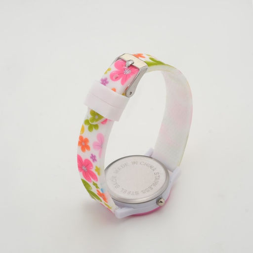 Часы наручные детские Цветы, кварцевые, ремешок силикон, разноцветные