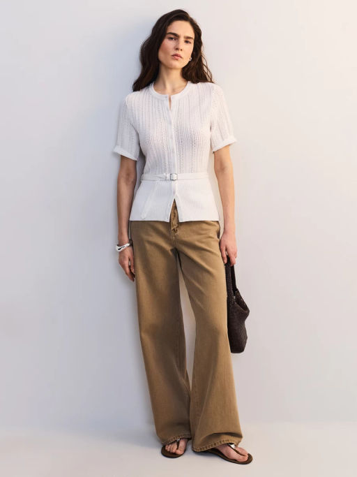 Широкие джинсы с высокой посадкой ZR2605092310-62 / Zarina