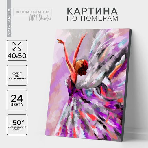 Картина по номерам на холсте с подрамником «Балет», 40×50 см