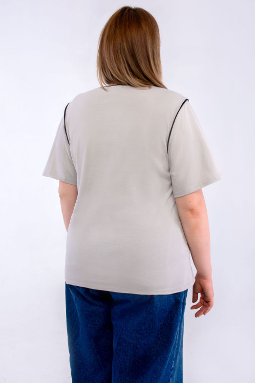 Арт. 31116 Футболка женская 50-58 (5 шт) Цвет:серый - Калинка фото 13