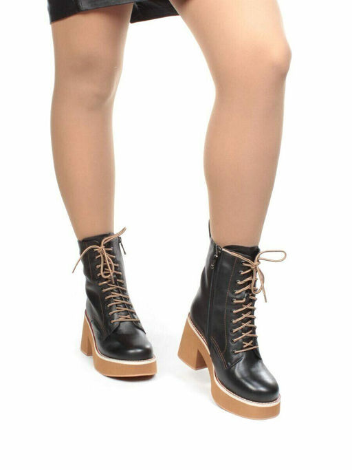 04-DMD-M7079 BLACK Ботинки зимние женские (натуральная кожа, натуральный мех) - No name фото 5