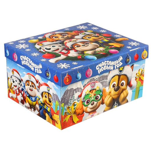 Коробка складная с крышкой Счастливый Новый год, 31 ? 25.5 ? 16 см
