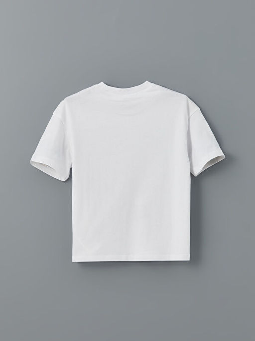 Bisiklet Yaka Be?ikta? Bask?l? Erkek ?ocuk Ti??rt