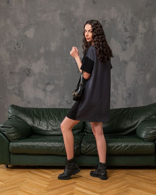 Платье из футера с принтом PPN001 - Sahar art lab фото 3