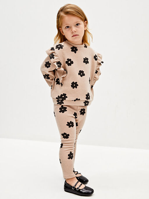 Beli Lastikli Desenli K?z Bebek Tayt