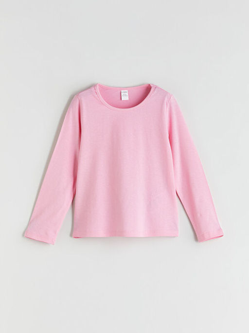 Bisiklet Yaka Basic K?z ?ocuk Ti??rt