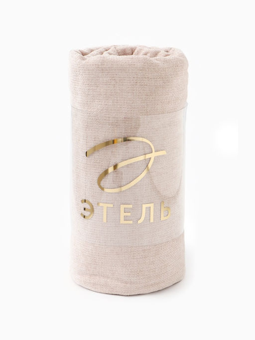 Плед с бахромой «Этель» Powder, 135×180 см, пудровый