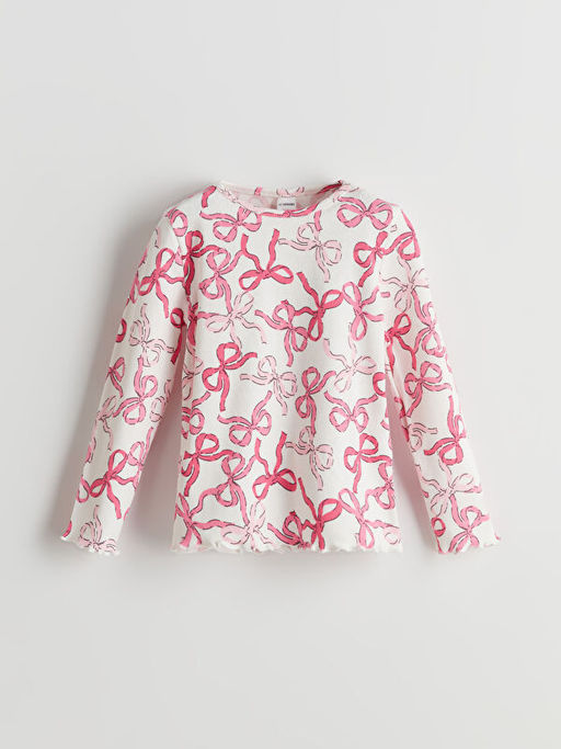 Bisiklet Yaka Kurdele Detayl? K?z ?ocuk Ti??rt 2li