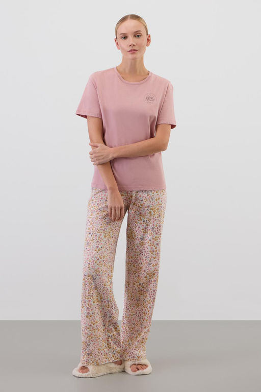 Е 20193/серая пудра,цветочное настроение пижама жен - Very neat фото 5