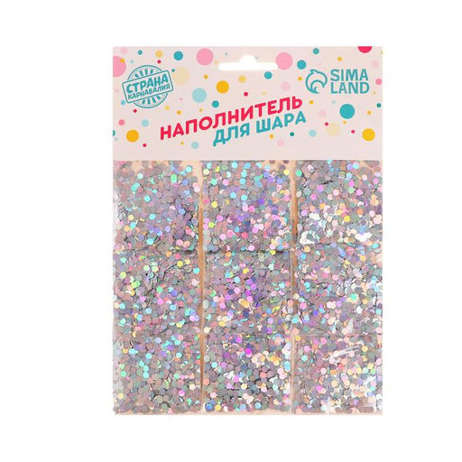 Наполнитель для воздушных шаров «Шестиугольник», 0,3 см, набор 9 шт., цвет серебро