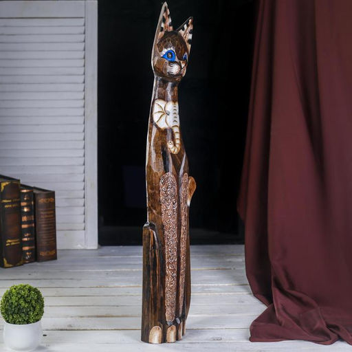 Сувенир «Кошка», 80 см, дерево, МИКС