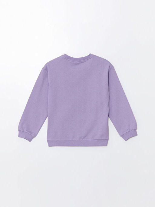 Bisiklet Yaka Stitch Bask?l? K?z ?ocuk Sweatshirt - Waikiki фото 3