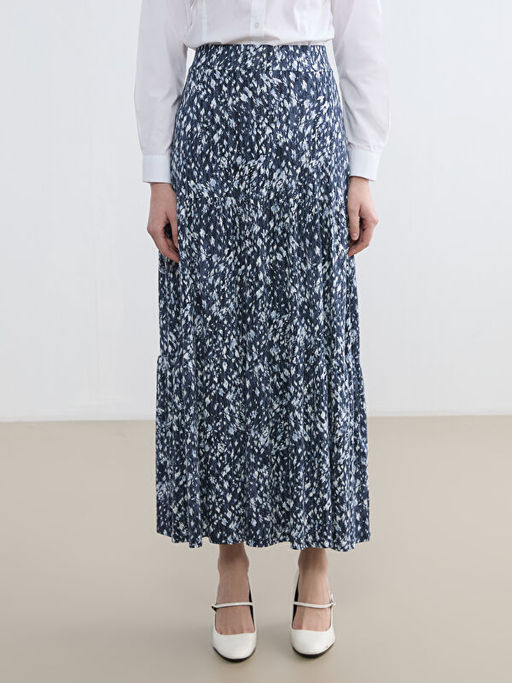 Beli Lastikli Desenli A Kesim Etek