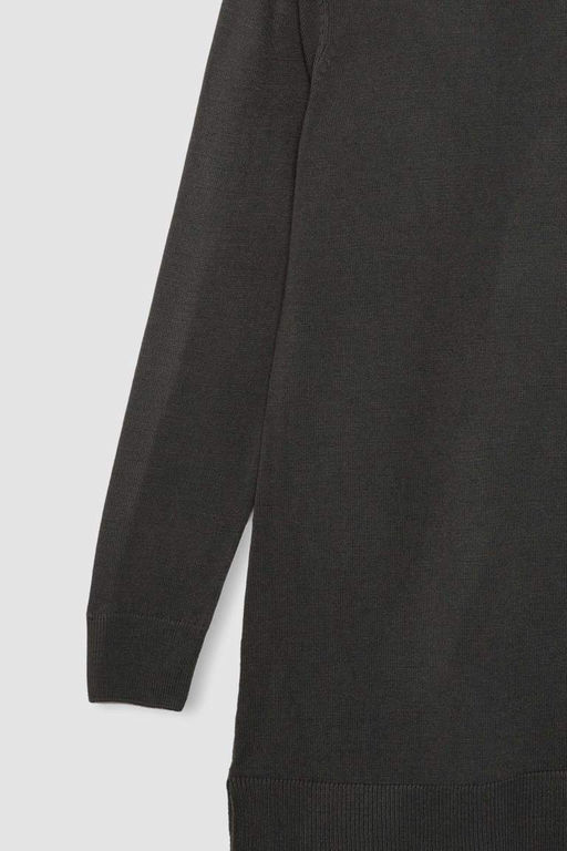 Трикотажный свитер стандартного кроя с круглым вырезом и туникой - Defacto фото 9