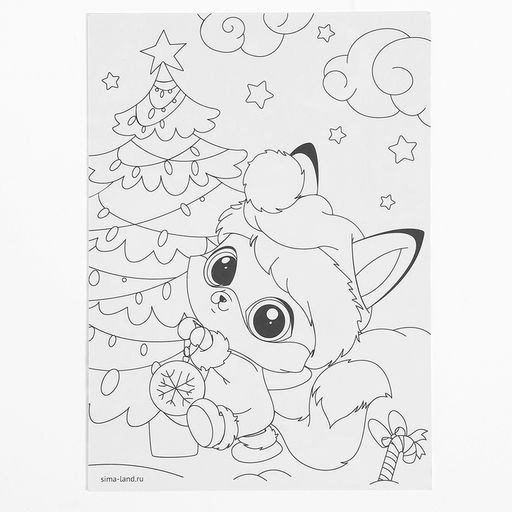 Цена за 2 шт. Аппликация стразами на новый год для детей «Белочка», А6, набор для творчества