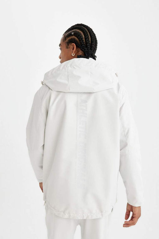 Водоотталкивающее водонепроницаемое пальто с капюшоном стандартной посадки DeFactoFit  фото 10