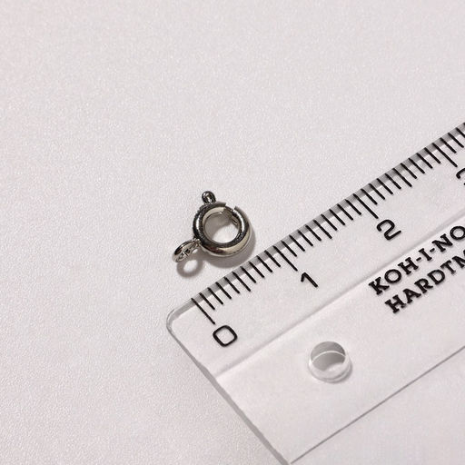 Замок - карабин посеребренее, (набор 2 шт.) 9×6 мм, кольцо