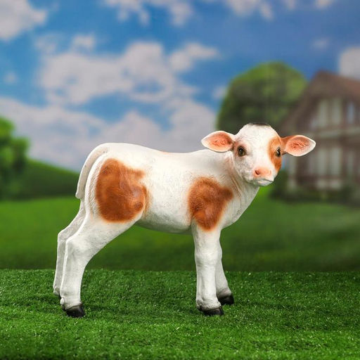 Садовая фигура из полистоуна Телёнок, 27 см