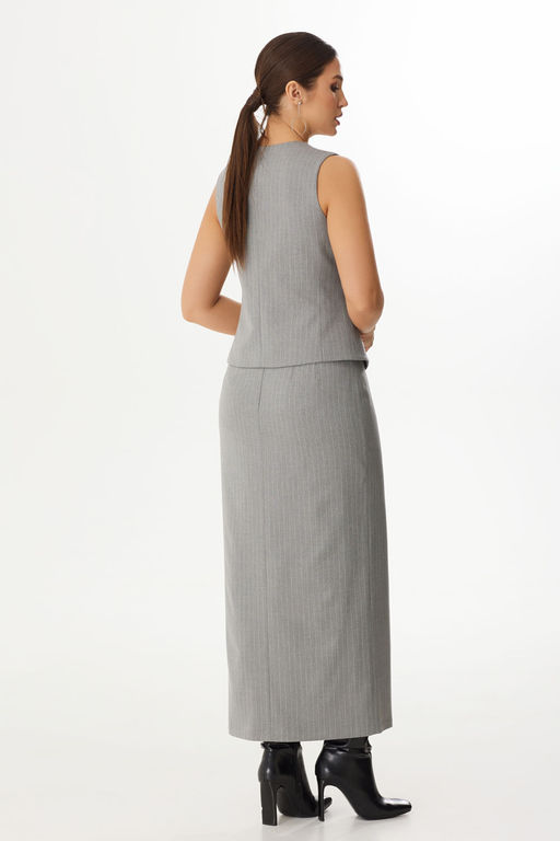 Жилет ELady 4326 светло-серый, полоска  фото 3