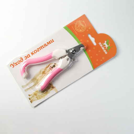 Когтерез боковой средний эргономичный, отверстие 11 мм, розовый с белым - Пижон фото 5