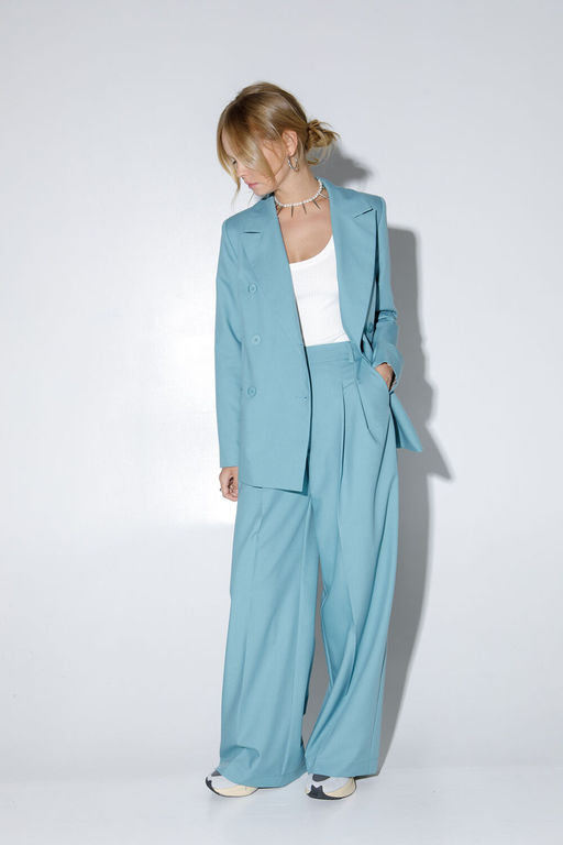 Жакет Pirs 5212 серо-бирюзовый  фото 2