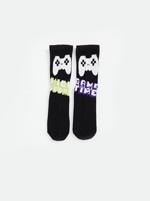 Desenli Erkek ?ocuk Soket ?orap 5li - Waikiki фото 3