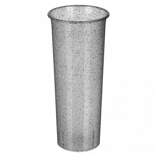 Ваза для цветов пластмассовая д11см, h26см, гранит светло-серый (Россия)