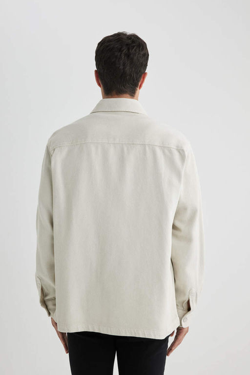 Куртка-рубашка с длинными рукавами и воротником-поло Relax Fit - Defacto фото 6