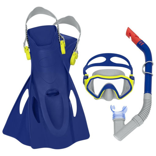 Набор для плавания Crusader Snorkel Set, маска, трубка, ласты, от 7 лет, цвет МИКС, 25046 Bestway