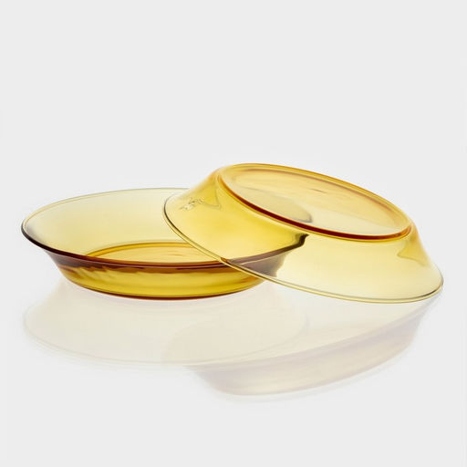 Сервиз столовый «Дымка», 6 предметов: 2 бульонницы 450 мл, 2 тарелки 500 мл, 2 тарелки d=23 см, жёлтый