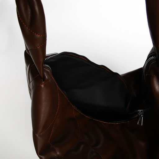 Сумка-мешок, отдел на молнии, цвет коричневый - Simaland фото 4