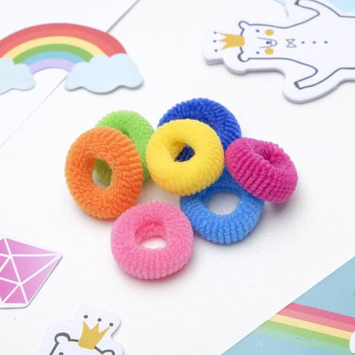 Цена за 2 шт. Резинка для волос "Махрушка" (набор 72 шт) полоски