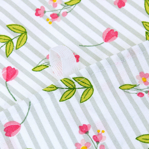 "Весенние цветы" Полотенце 35х60см, рогожка, хлопок "Премиум" 186г/м2, "Домашняя мода" (Россия)