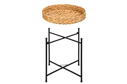 Столик журнальный 50*50*51 см складной со съемной столешницей из водного гиацинта, круглый - Elan gallery фото 6