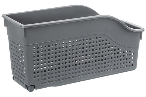 Контейнер хозяйственный 35,5*13*17 см Лофт серый на колесах узкий (модель - 621018) - Elan gallery фото 3