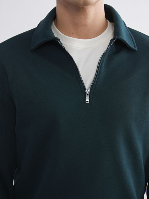 Polo Yaka Erkek Sweatshirt