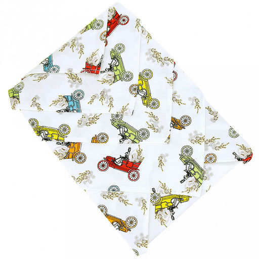 "Путешествие" Салфетки сервировочные, комплект 4шт, 45х45см, плотность 186г/м2, премиум хлопок 100%, "Домашняя мода" (Россия)