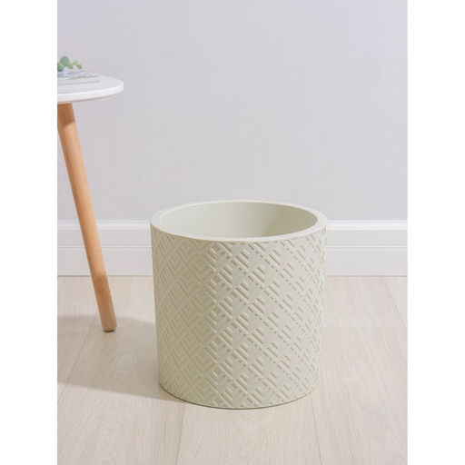 Кашпо для цветов со вставкой «Этна», 9.5 л, d=28 см, h=27 см, белое