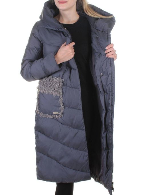 8115 GRAY/PURPLE Пальто зимнее женское Jarius - Fashion фото 7