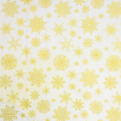 Цена за 20 шт. Бумага упаковочная тишью «Золотые снежинки», 50 х 70 см