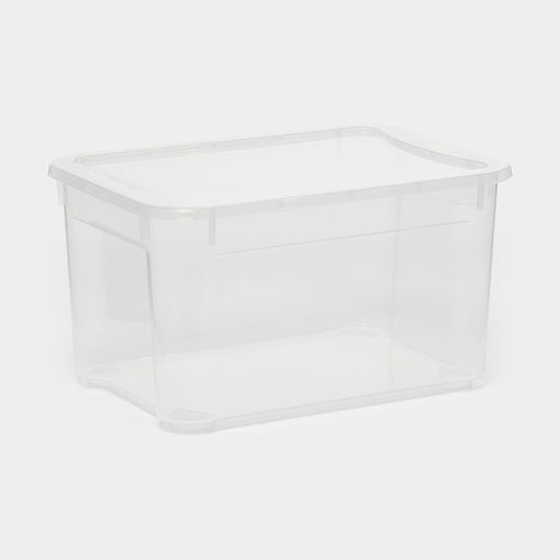 Ящик для хранения «Кристалл XS Plus», 16 л, 38.9×27.5×21.5 см, с крышкой, прозрачный