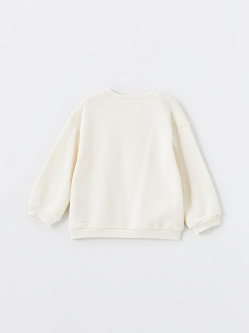 Bisiklet Yaka Uzun Kollu Nak??l? K?z Bebek Sweatshirt - Waikiki фото 3