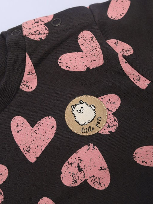 CRB wear / CWBG 90282-48-430 Комплект для девочки (джемпер, брюки),темно-серый  фото 3