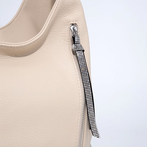 Сумка-хобо на молнии, цвет бежевый - Simaland фото 4