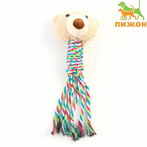 Игрушка мягкая для собак Медведь белый, 24 см